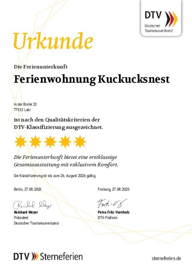 Ferienwohnung Kuckucksnest 라어 외부 사진